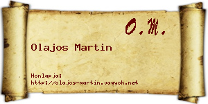 Olajos Martin névjegykártya