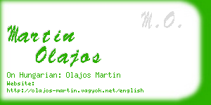 martin olajos business card